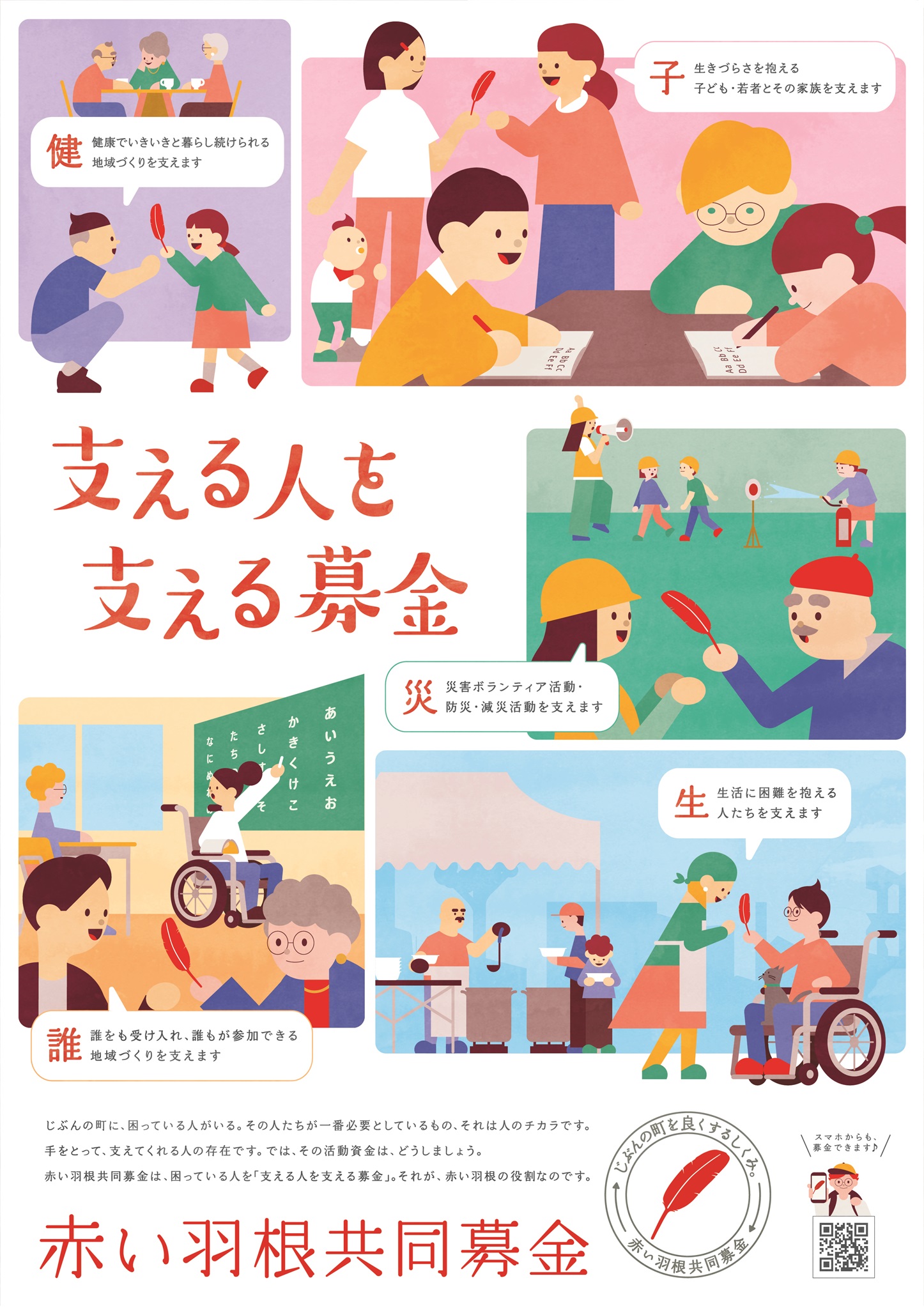 【もえ】カレンダー&羽根募金 赤い羽根ポスターギャラリー｜共同募金について｜赤い羽根
